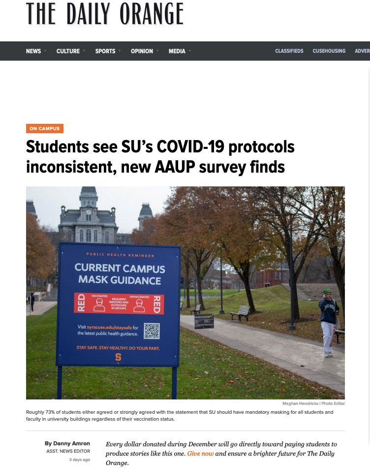 Daily Orange article